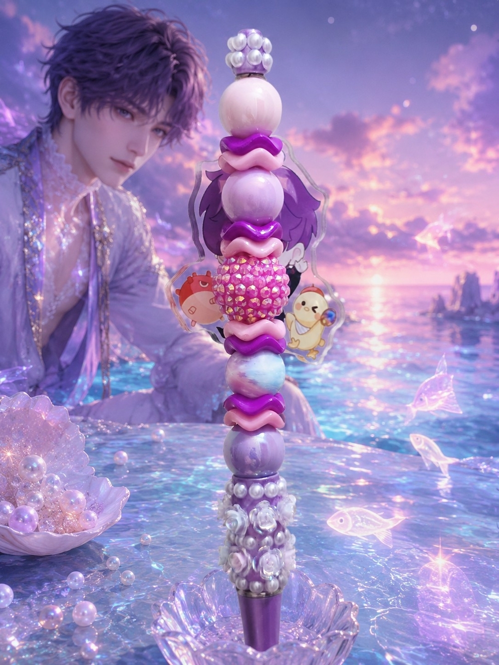 Love and Deepspace Rafayel Handmade Beaded Pen - Picture 4 of 12
